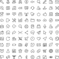 User Interface Line Icons. Hand Drawn User Interface Icon