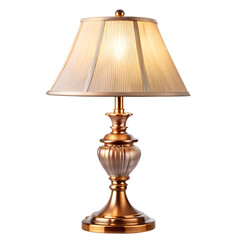 Table lamp with isolated image and transparent background for product display