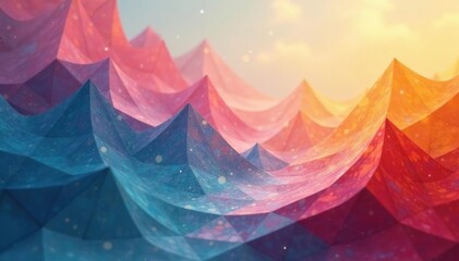 Abstract geometric shapes, soft focus, muted tones, modern background, geometric, soft