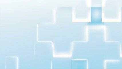 Obraz premium Modern Abstract Blue Medical Background with Soft Cross Pattern for Healthcare, Science, and Pharmaceutical Banner Design