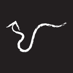 Brush, marker  arrow icon .Hand drawn doodle thick arrows.   vector illustration. EPS 10/AI