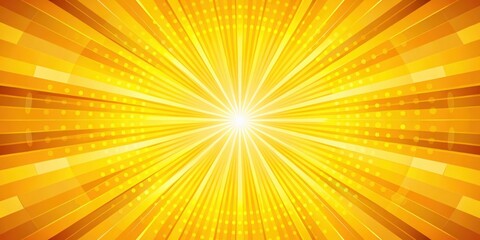 Fototapeta premium Vibrant yellow radial burst background with geometric shapes and dynamic lines creating a mesmerizing visual effect , geometric, visual effect