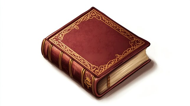 Vintage burgundy book with gold trim