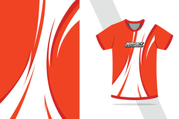 T-shirt mockup abstract stripe line jersey design for football, soccer, racing, esports, running, in color combinations