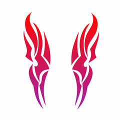 illustration design of abstract tribal art tattoo elements