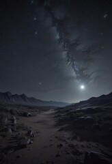 Dark night sky, countless twinkling stars scattered across the vast expanse ,  nocturnal,  Milky Way,  stargazing