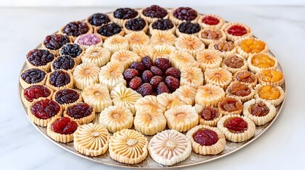 Assorted Fruit Tarts Pastry Platter Delicious Sweet Treats