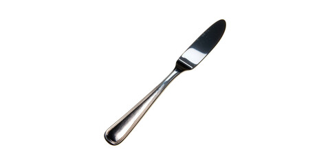 Obraz premium Stainless Steel Butter Knife. Essential Dining And Kitchen Utensil Isolated On Transparent Background