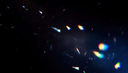 ethereal rainbow light refractions on dark background for abstract digital artwork, web design textures, branding visuals, and futuristic print media

