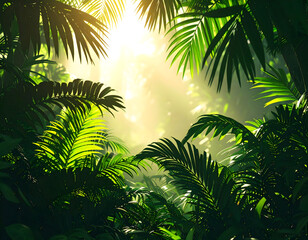 Fototapeta premium palm tree silhouette