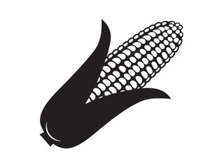 corn silhouette vector illustration on white background