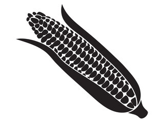 corn silhouette vector illustration on white background