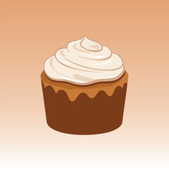 vector illustration of a cupcake