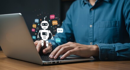 Exploring AI Communication Tools Digital Workspace Blog Post Modern Office Close-Up Future of Technology