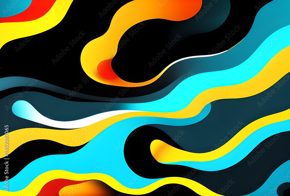 Poster new rainbow bright gradient background with mixed colors with tile transition, threads top, in good 
