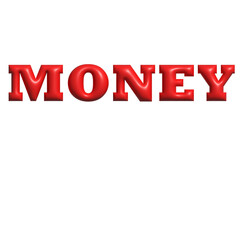 3d render of a English word-MONEY