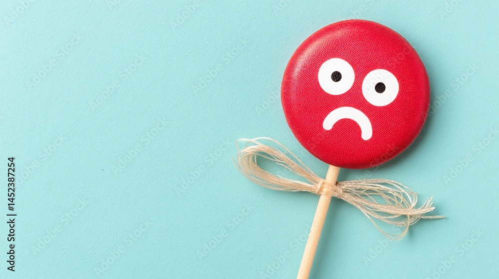 Poster a lobok character depicted with a sad expression symbolizing peak pessimism in a creative and artist