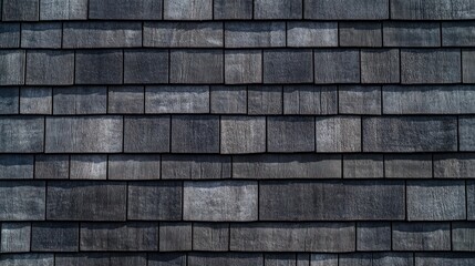 Plakat Grey shingle roof building shingles texture.