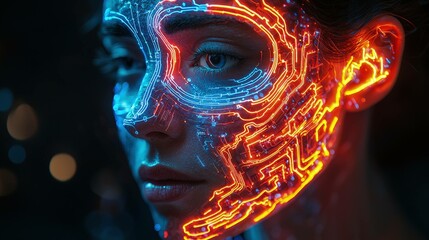 Dualistic face portrait