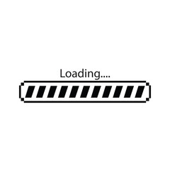 Loading status on white background. Loading Icon and Progress Bar.