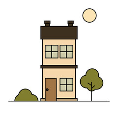 Stylized Illustration of Minimal Building.