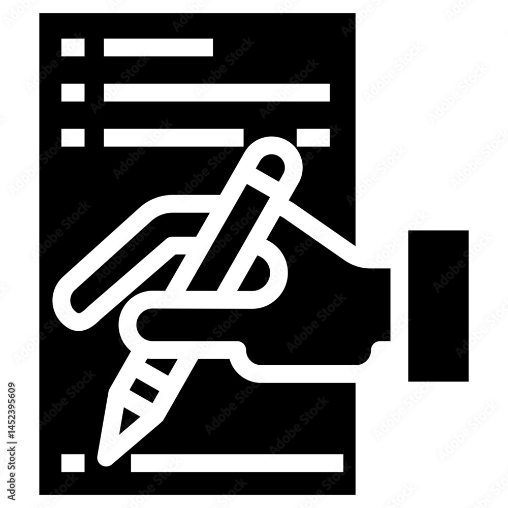 Poster fill in the document vector icon