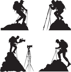 Journalist  Climbing over obstacles black flat