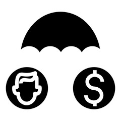 insurer  vector icon