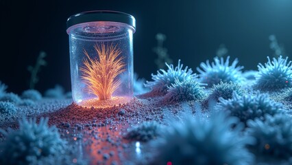 Schematic diagram of microscopic biological cultivation