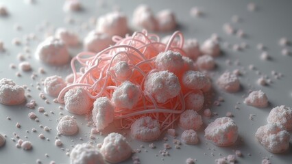 Microscopic Powder Structure Diagram Scene