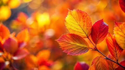 Obraz premium Vibrant Autumn Leaves Minimalist Background: Detailed Fall Foliage Photography