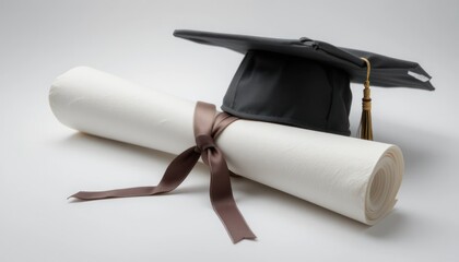 Graduation Cap and Diploma: A Symbol of Academic Achievement