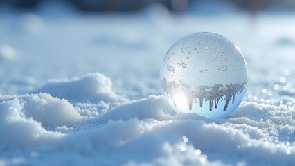 Microscopic natural landscape of ice crystals