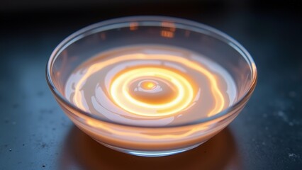 Microscopic natural scenery of liquid ripples