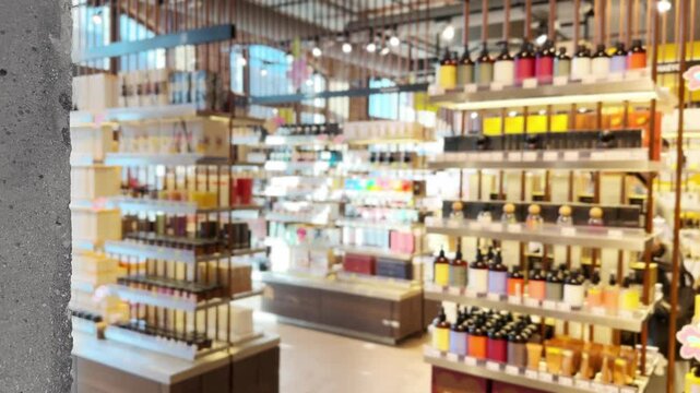 Cosmetics store ,perfume display cabinet ,cosmetic products for skin care