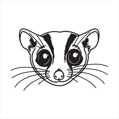 Cute Sugar Glider Clinging to Tree in Natural Habitat