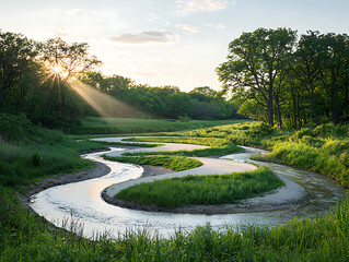 Winding Creek Sunset Meadow