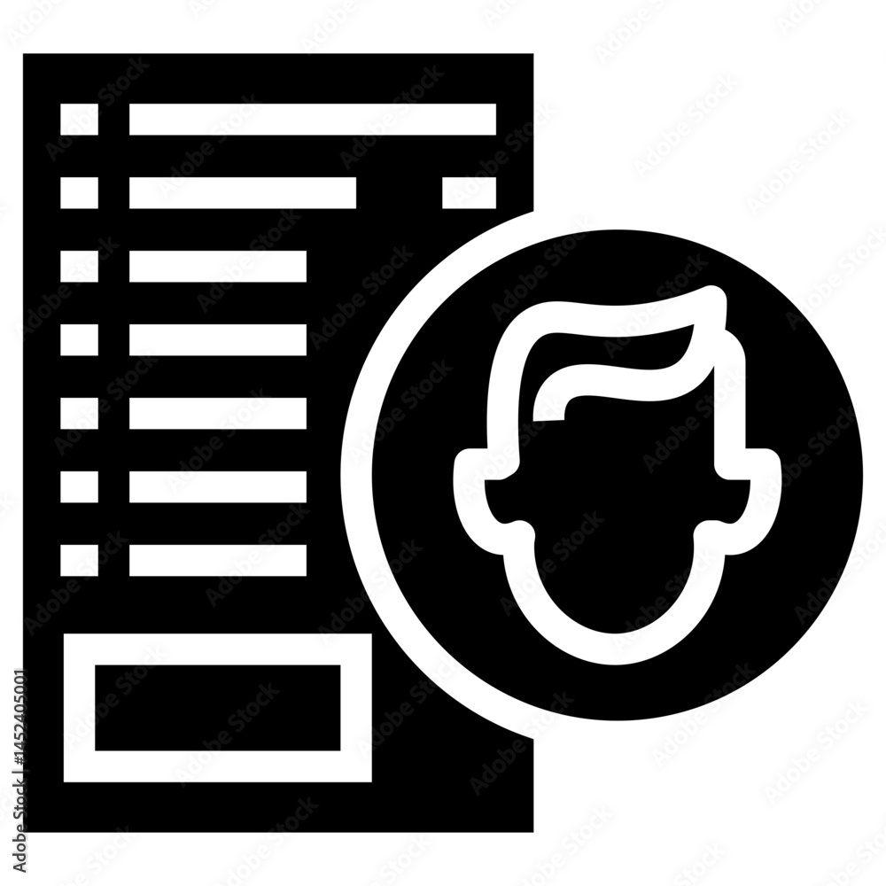 Poster customer data vector icon