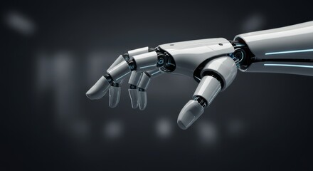 Futuristic robotic hand with realistic joints.
