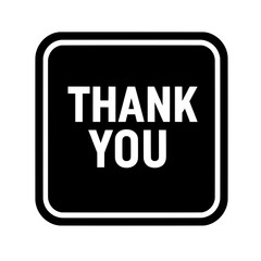 Bold Thank You Typography in Rounded Square Frame Design