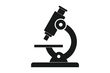 microscope silhouette vector illustration isolated on white background
