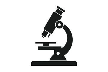 A electron microscope silhouette vector icon on white background