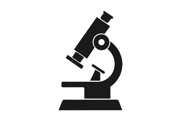 A electron microscope silhouette vector icon on white background