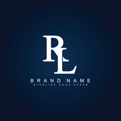 RL Minimal Vector Logo - Simple Business Logo for Monogram R and L