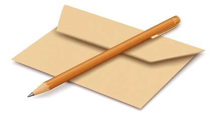 Envelope and pencil graphic design