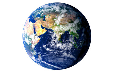 Obraz premium Blue planet earth isolated on transparent background. Elements of this image furnished by NASA