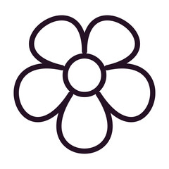 Vector hand drawn outline flower template