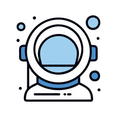 Astronaut Helmet Vector Illustration, Space Helmet Icon Design, Astronaut Gear Vector Art, Space Exploration Helmet Graphic, Astronaut Equipment Vector