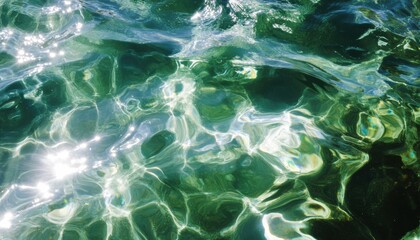 Gentle wave reflections on deep water surface nature abstract photography serene environment close-up view