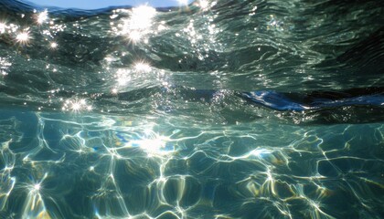 Naklejka premium Captivating wave patterns on clean water surface nature photography calm environment underwater view serenity concept